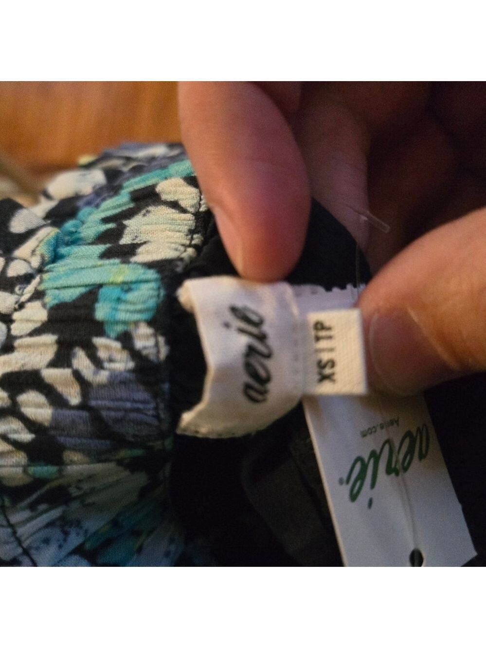 Aerie Floral Skort XS Blue Green Ruffle Mini Skirt Shorts NWT - Picture 12 of 13